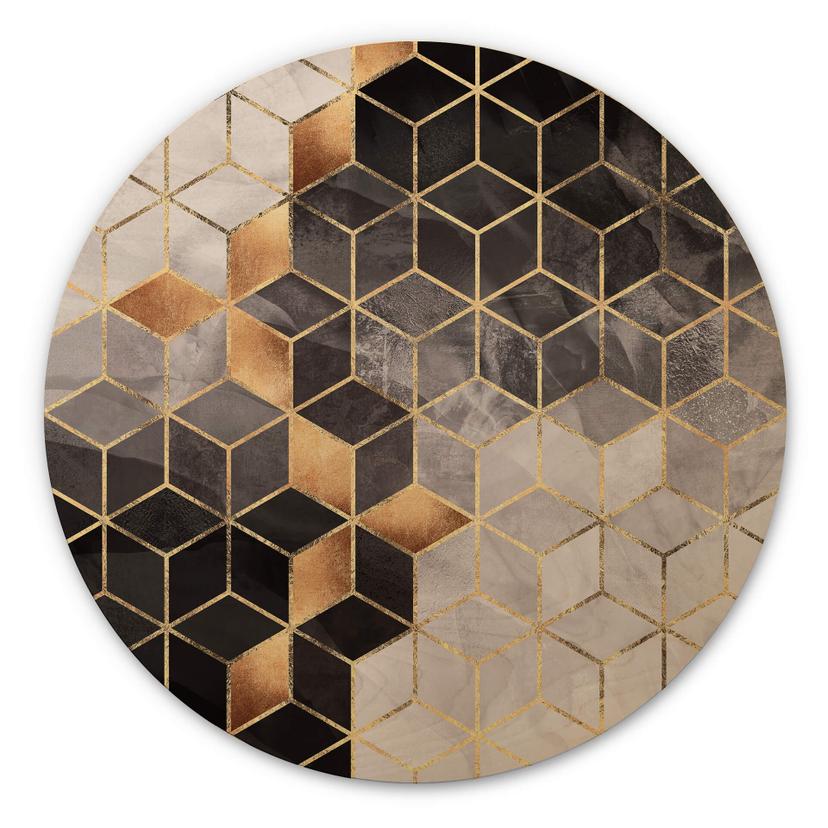 Fredriksson Billede af træ - Smoky Cubes - Round