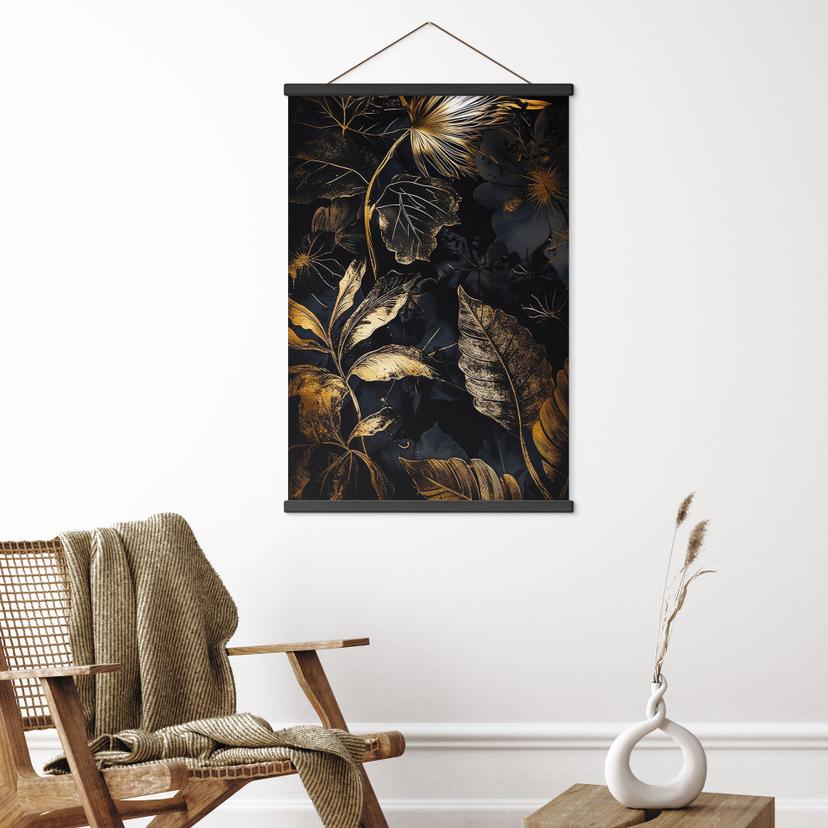 Textil poster Växter i natten - Jaszke