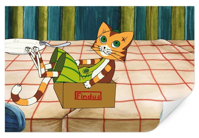 Wallprint W - Pettersson und Findus - Findus und seine Kiste