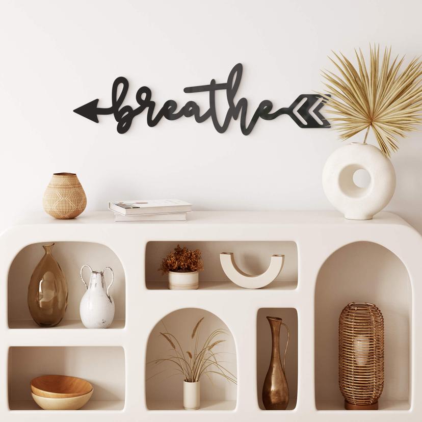Letras acrílicas - Breathe arrow