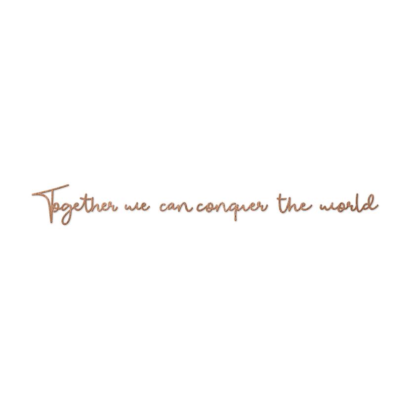 Scritta in legno - Together we can
