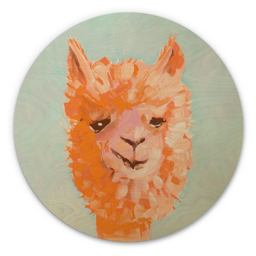 Billede af træ Orange Alpaca - Zwara - Rund