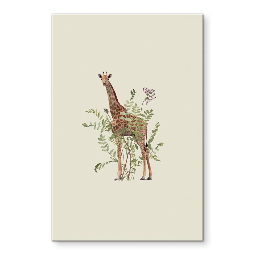Akrylbillede Blomstergiraf - Frida Floral Studio