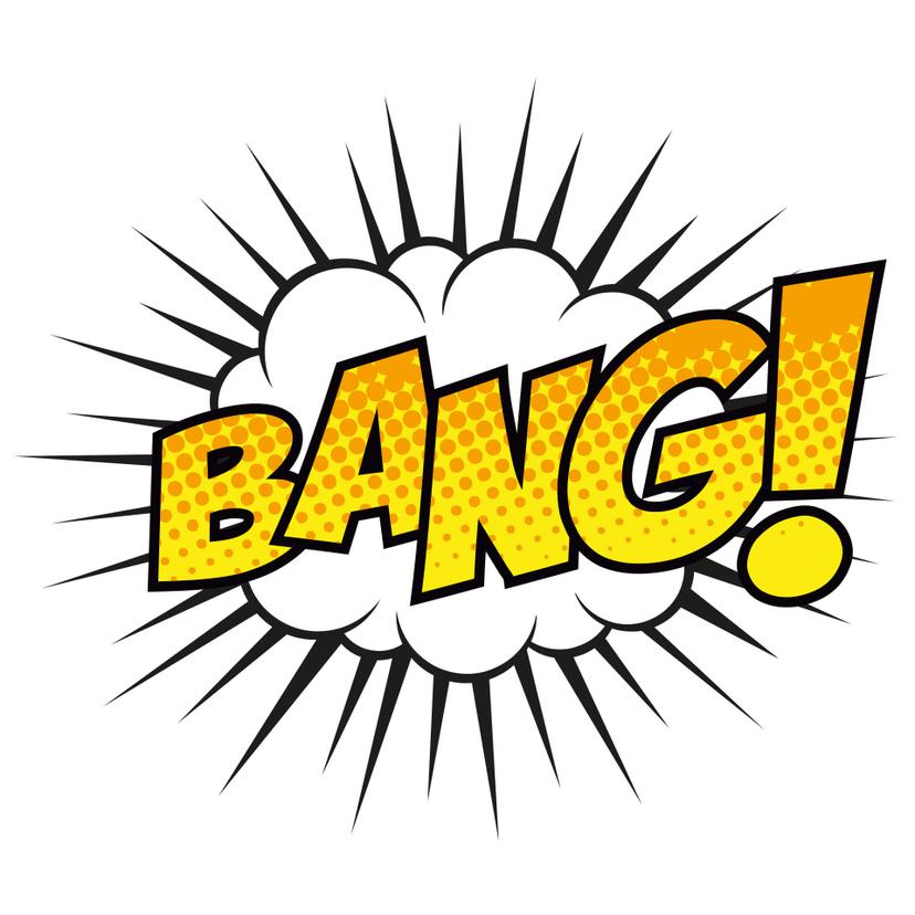 Adesivo murale - espressione di suono dei fumetti - BANG