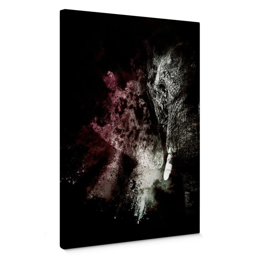 Tableau sur toile Hugonnard - Wild Explosion: éléphant 02