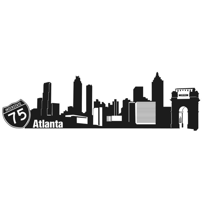 Adesivo murale - Profilo di Atlanta