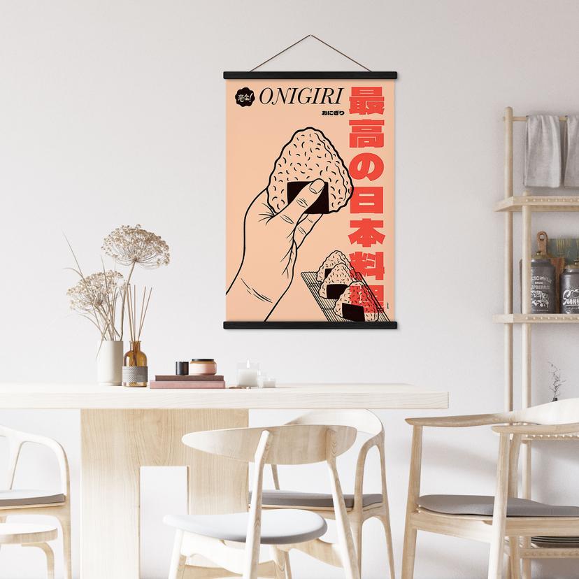 Poster tessile Onigiri - polpette di riso giapponesi - Gomes
