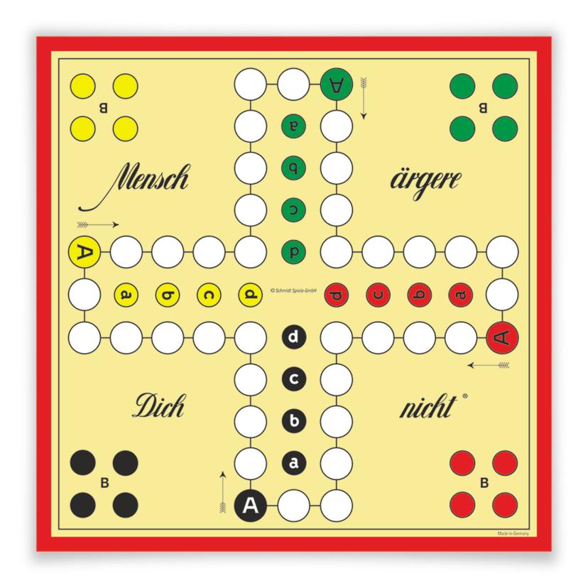 Pellicola adesiva - gioco "non ti arrabbiare!", in quarti, originale