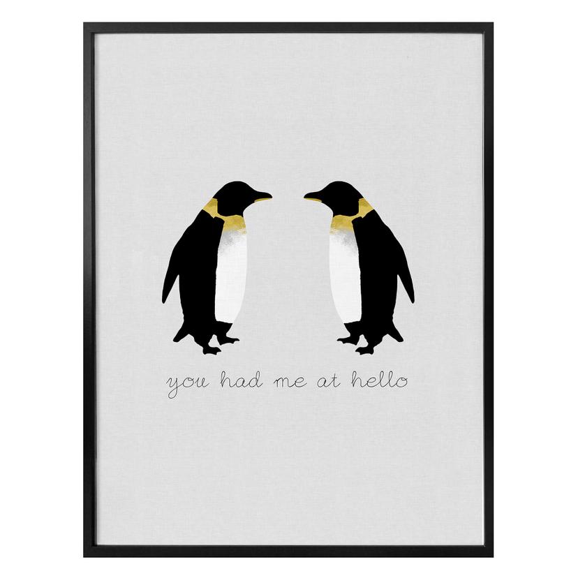 Plakat - Orara Studio - You had med at hello penguin