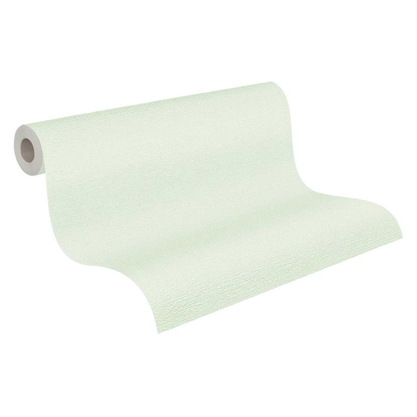Carta da parati in tessuto non tessuto effetto lino verde - Carta da parati con texture