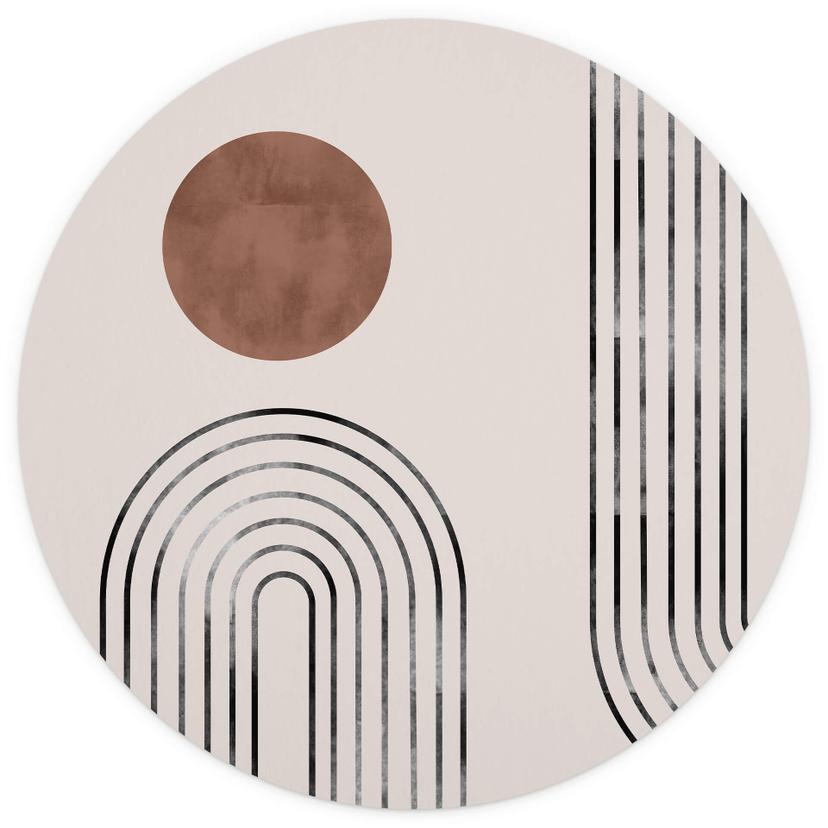 1X Studio - Bågar och knoppar - Rund Fototapet - non-woven tapet/självhäftande non-woven tapet