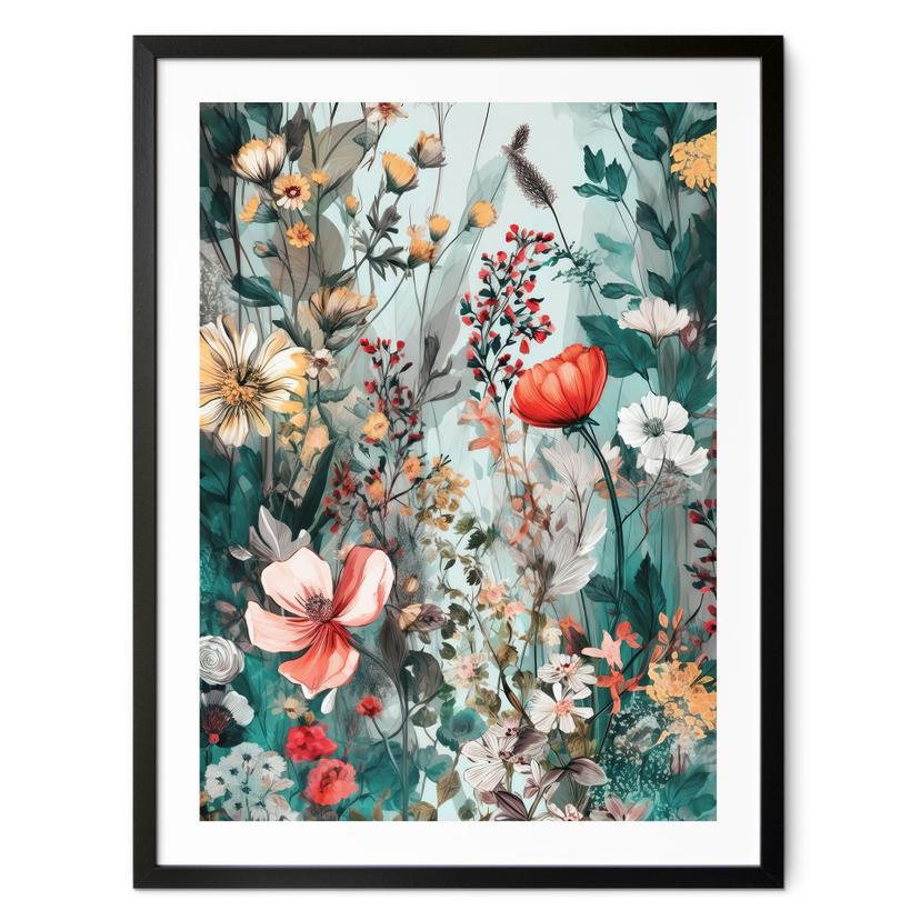 Plakat Forårseng med blomster - Jaszke