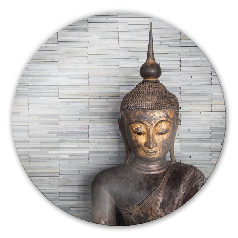 Tableau  en verre - Thailand Buddha - rond