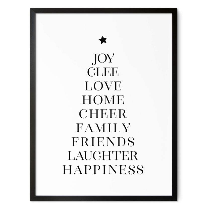 Plakat Blursbyai - Christmas Tree Typography