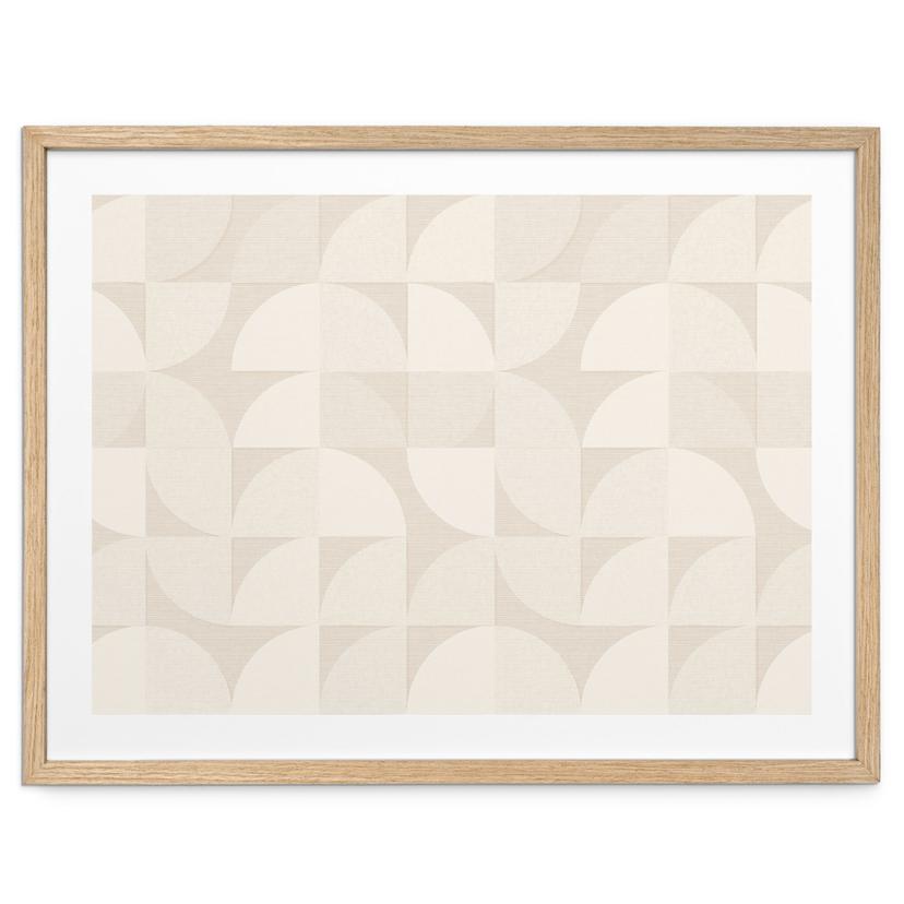 Halvcirkelformet plakat i retrostil - Bloomery Decor