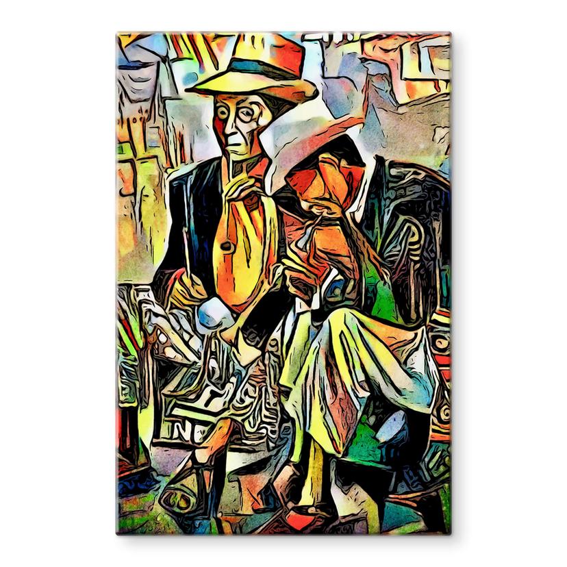 Tableau sur verre Zamart - Deux musiciens