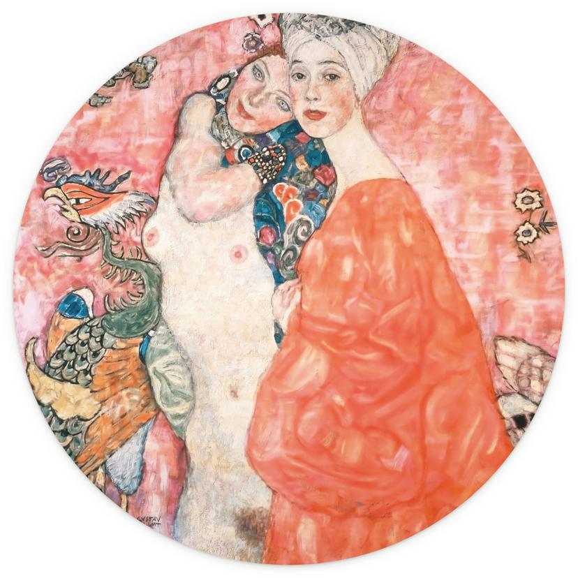 Fotomurale Klimt - Le amiche - Rotondo - Autoadesivo/non tessuto