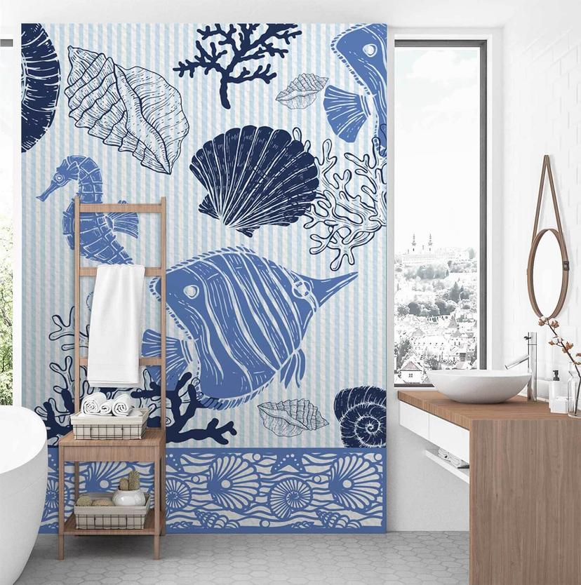 Fototapete, Fische und Muscheln