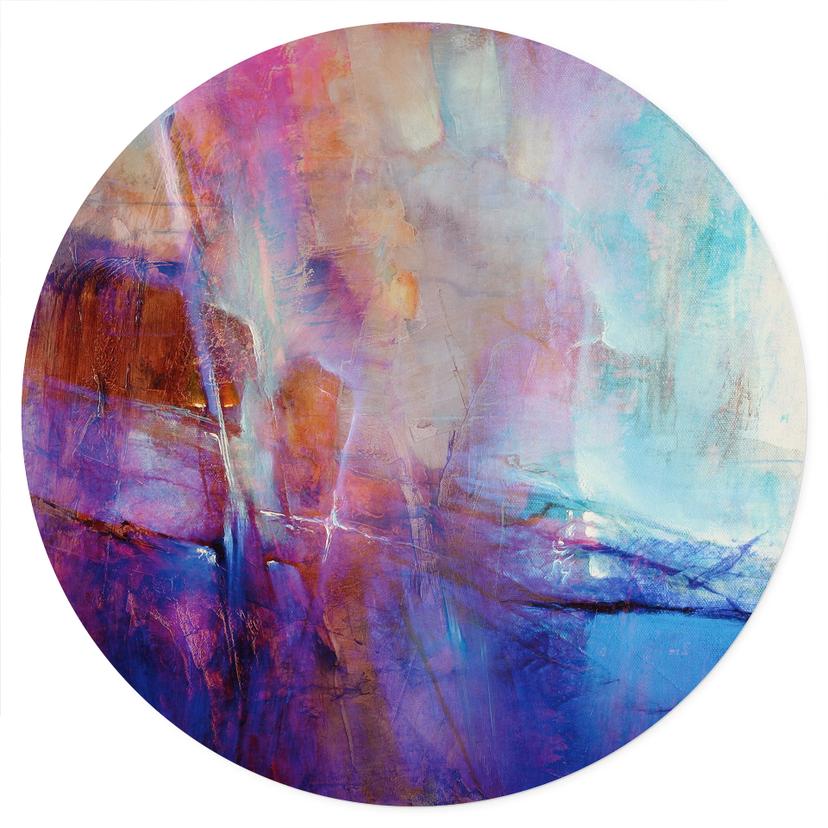 Adesivo murale costa astratta in viola - Schmucker - Rotondo