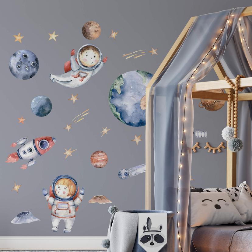 Adesivo murale Kvilis - Set spaziale (36 pz.)