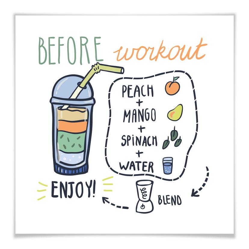 Poster - Before Workout - carré