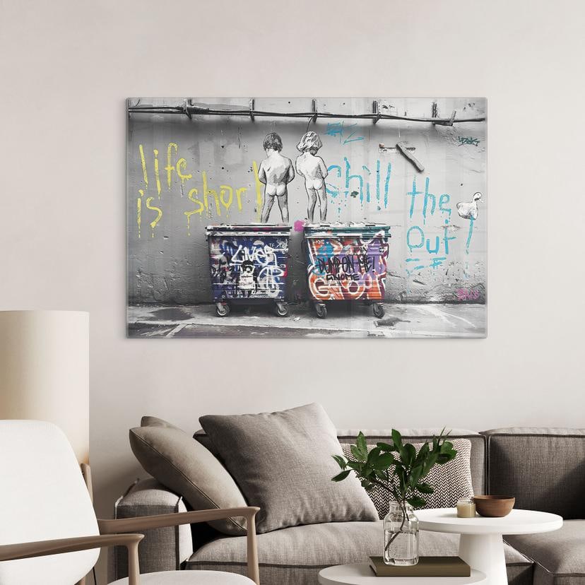 Stampa su vetro Banksy - Life is short
