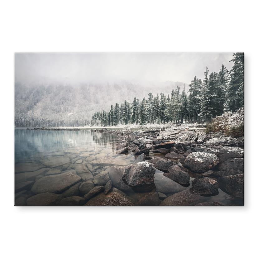 Salpicadero de cocina Bosque de invierno junto al lago - Rostovskiy