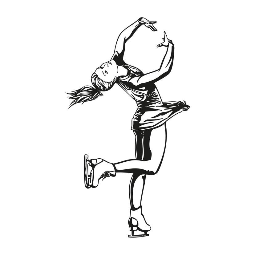 Sticker mural - Patineuse artistique
