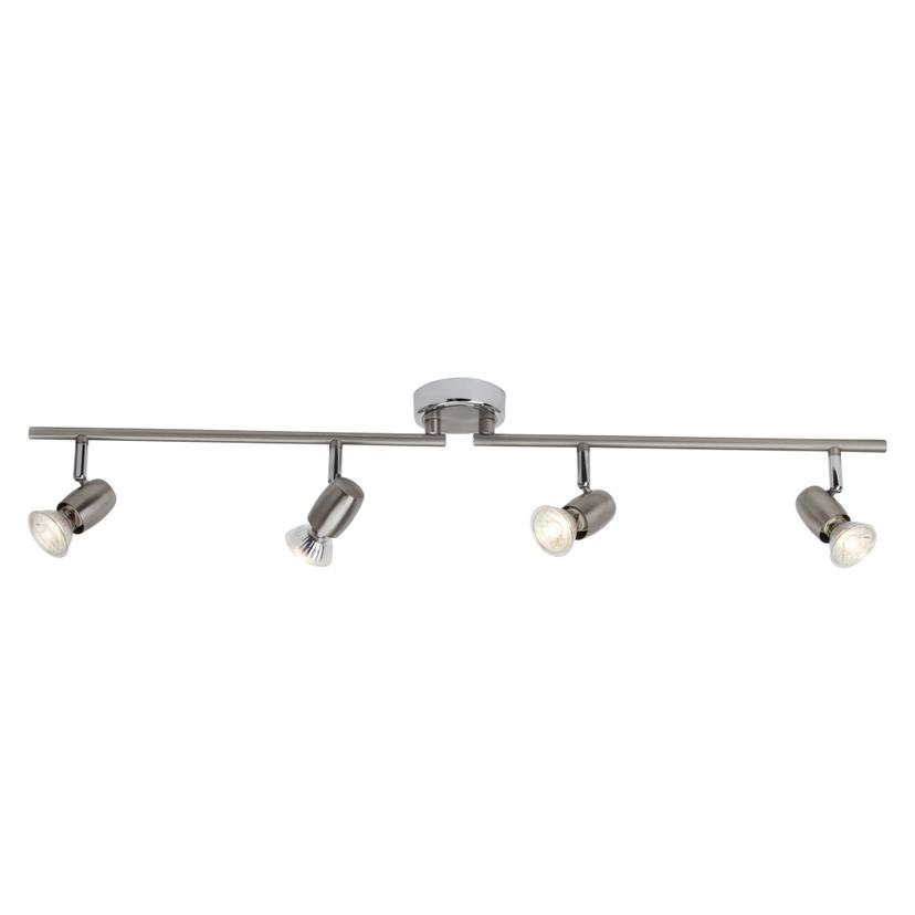 Deckenleuchte Titus, silber, 13,5 x 70,5 cm, Metall Strahler
