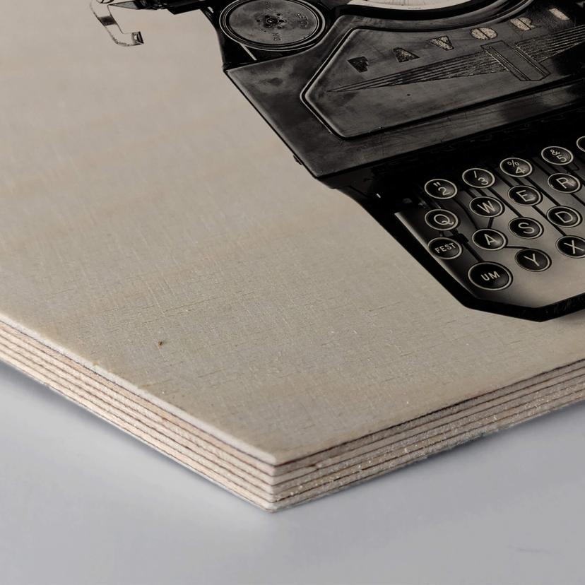Esagoni in legno – Macchina da scrivere