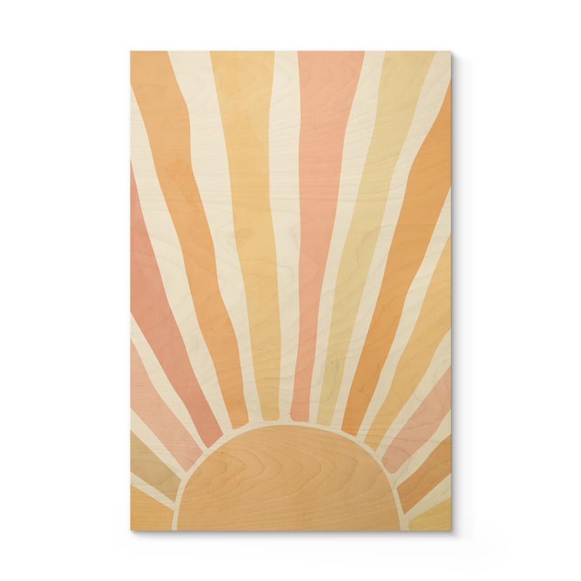 Træplakat Boho-solstråler - Manovski