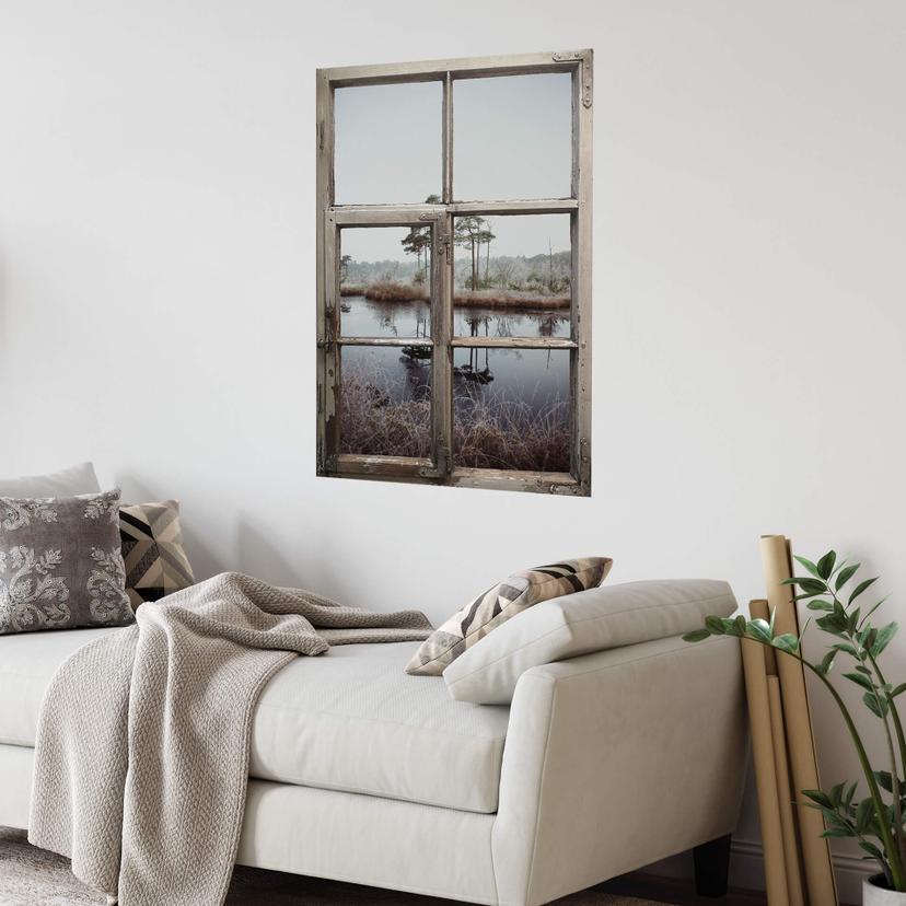 3D Wallsticker lurvet vindue - Sammen