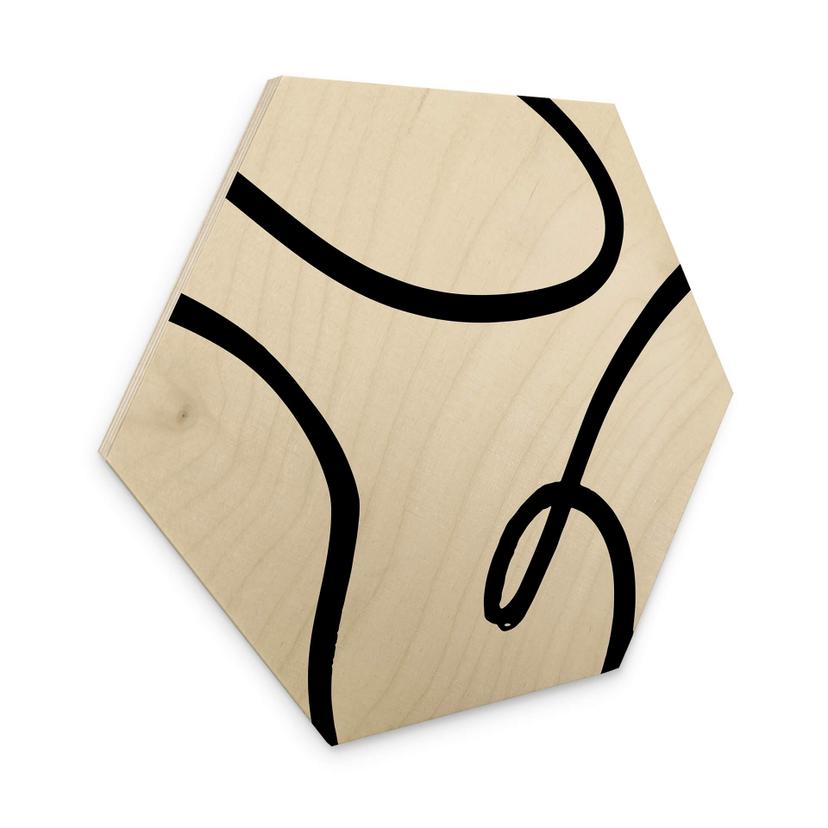 Hexagone - Bois 1X Studio - Abstraction curviligne