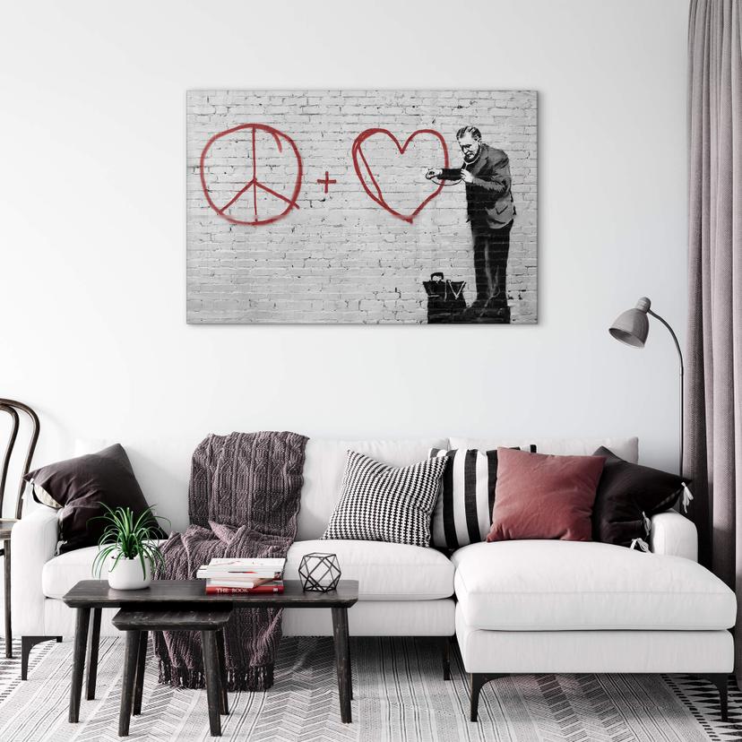 Tableau sur verre acrylique Banksy - Peaceful Hearts Doctor