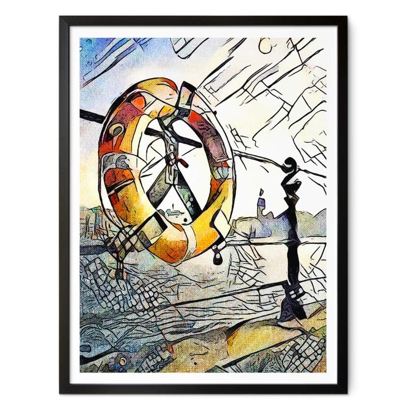 Poster Zamart - Kandinsky rencontre Hambourg sur le port