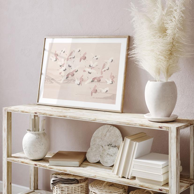 Poster gru sul lago - Bloomery Decor
