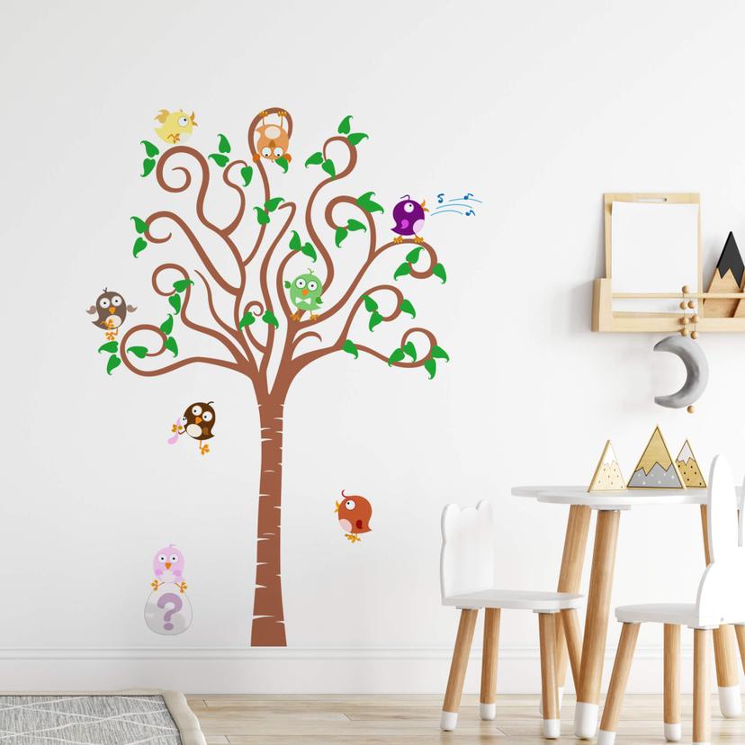 Albero per bambini con animali (bicolore)
