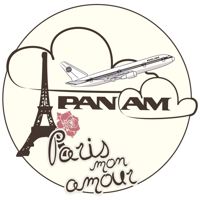 Adesivo murale PAN AM - Paris mon amour