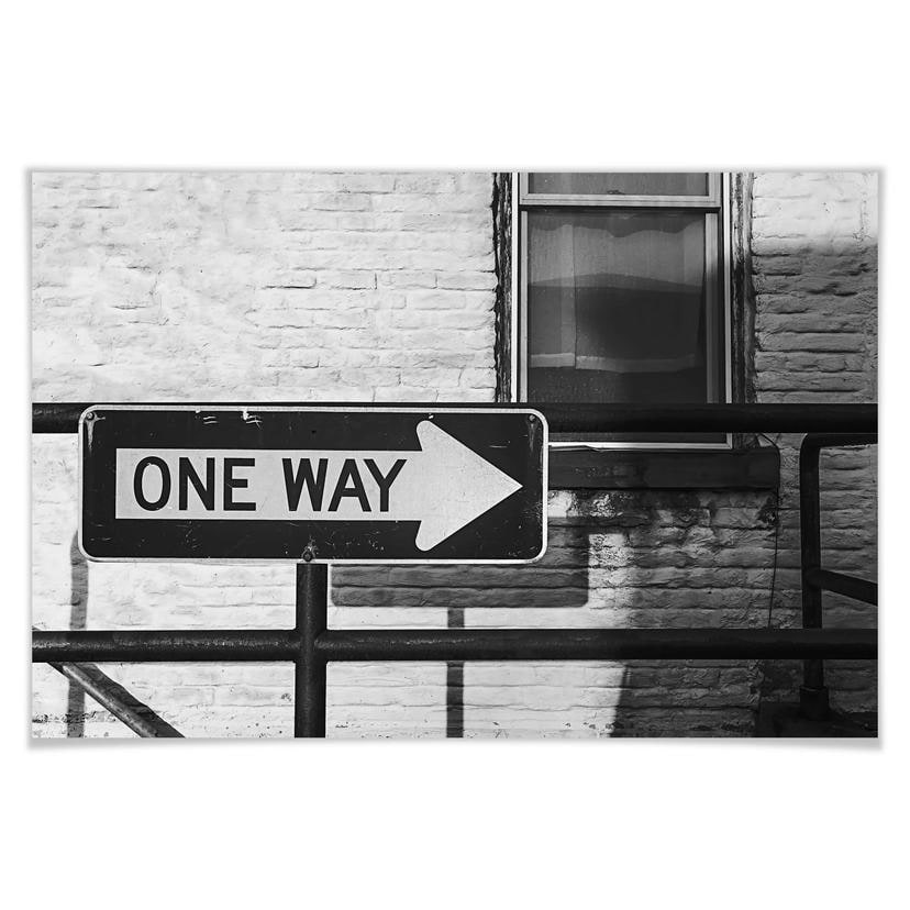 Poster - Street Sign One way