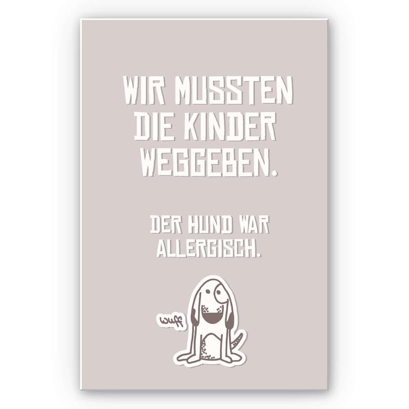 Wandbild Wir mussten die Kinder weggeben - Hund