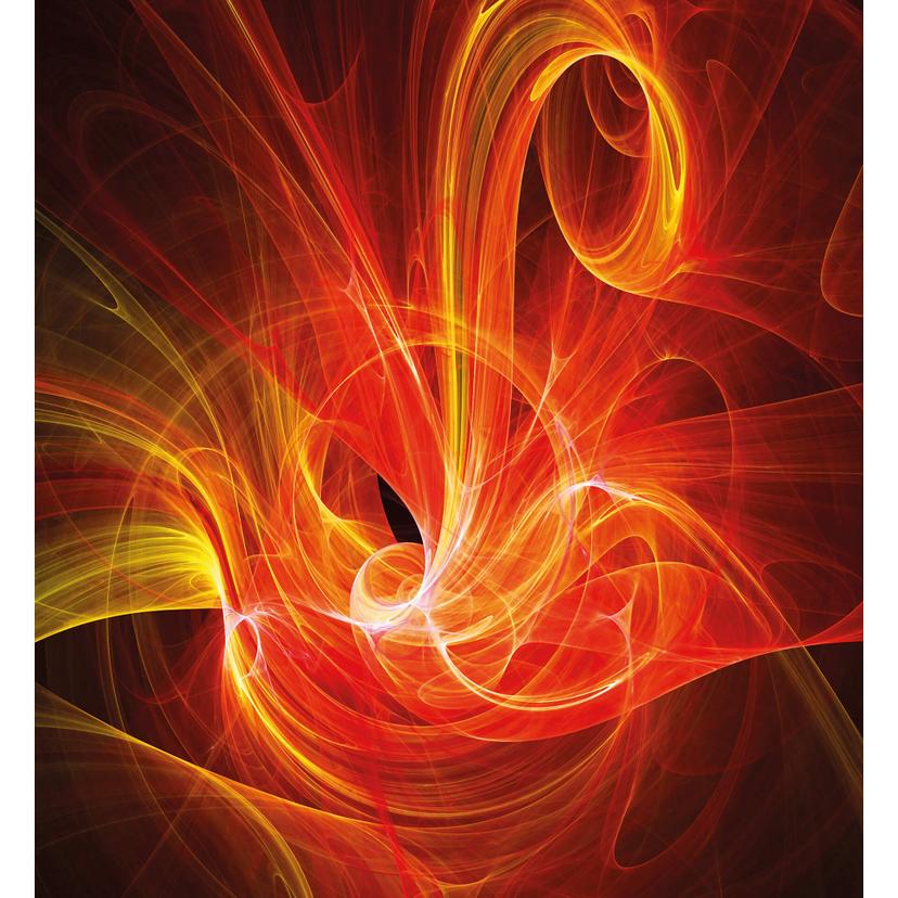 Fotomurale Chaos Ray rosso - 240x260 cm