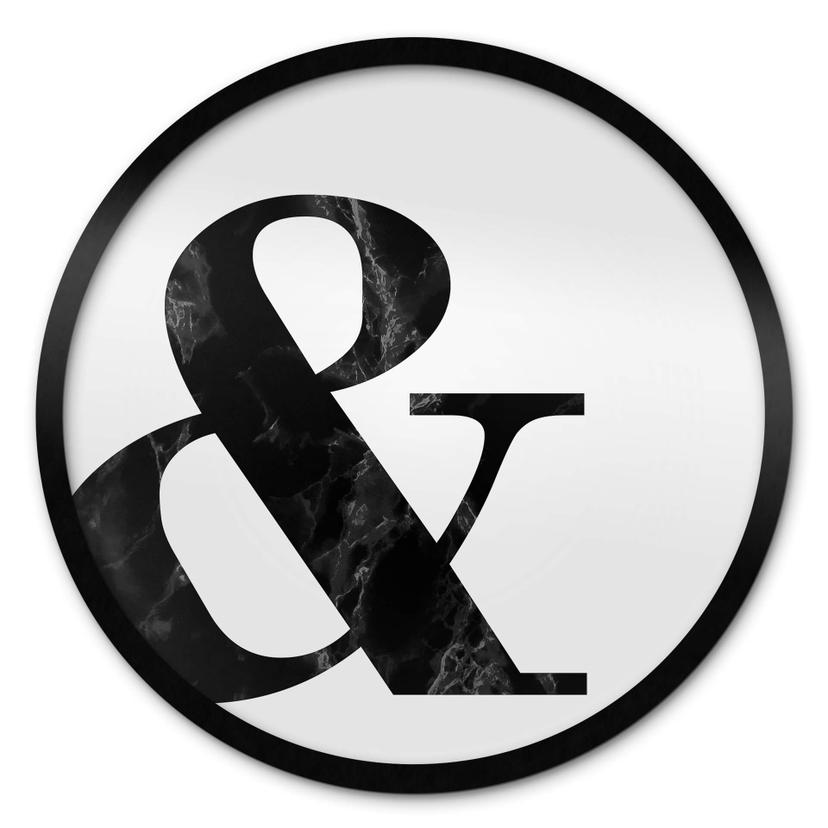 Plakat Black Marble Ampersand