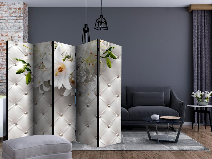 Divisorio - Arte dei contrasti bianchi , 5 pezzi - 225x172 cm