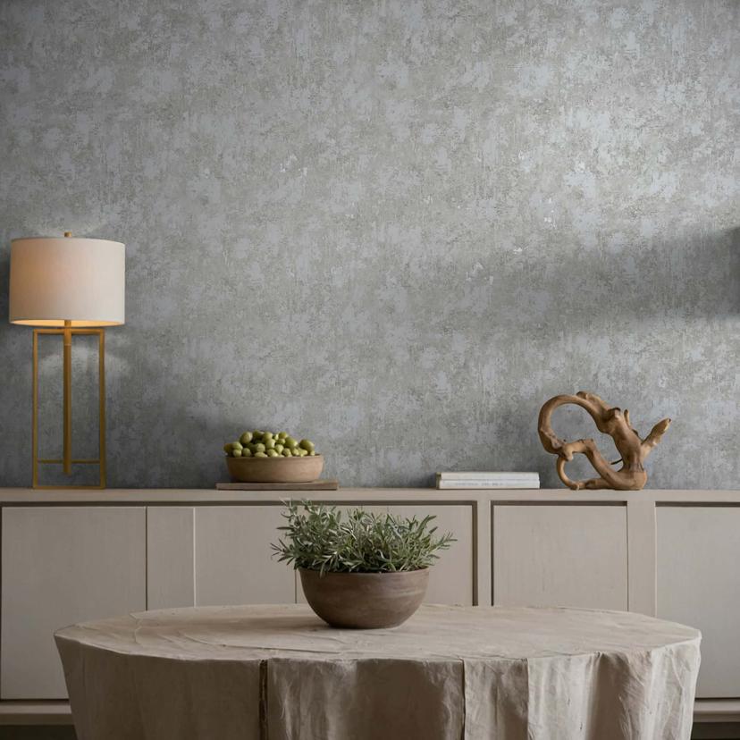 Papel pintado no tejido textura aspecto hormigón moderno en gris