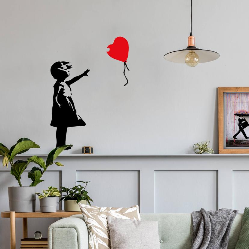 Sticker Mural Banksy - Girl with the Red Balloon