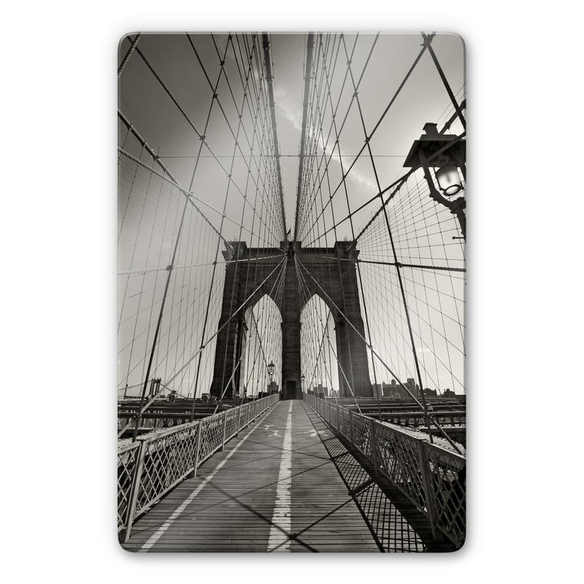 Tableau en verre - Brooklyn Bridge en perspective