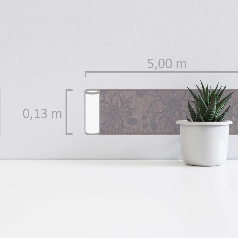 A.S. Création Bordüre Only Borders mit Blumen braun, grau