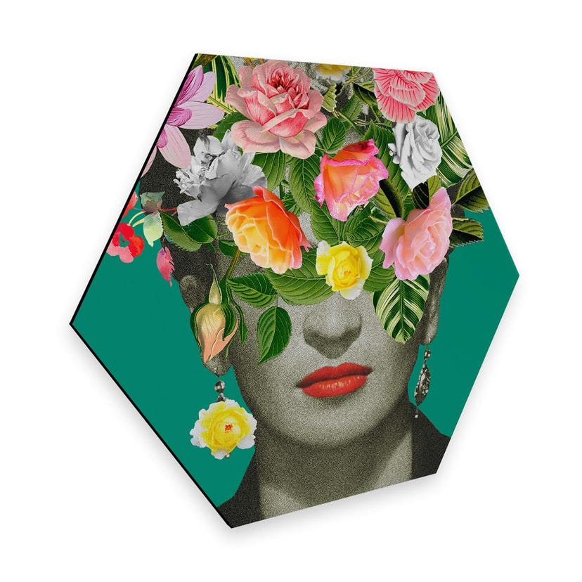 Hexagone - Alu-Dibond Frida Floral Studio - Portrait Frida
