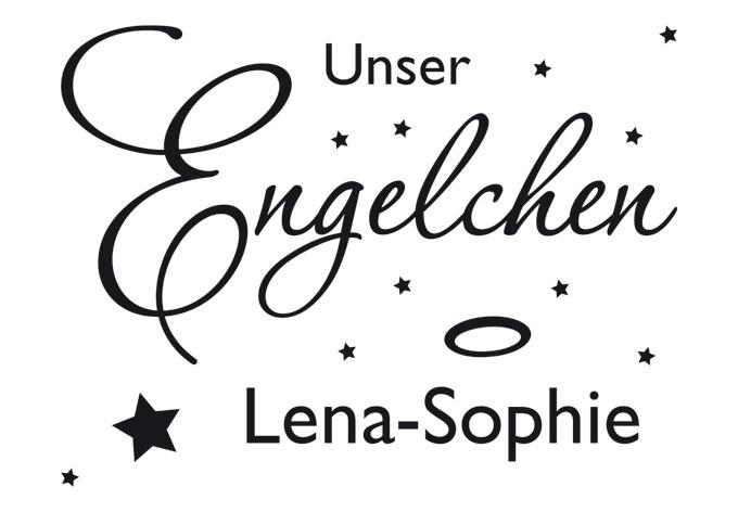 Wandtattoo + Name Engelchen