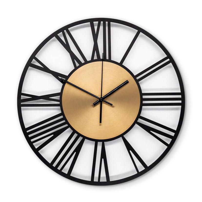 XL Wanduhr - Industrielle Metall Uhr für Büro, Schlafzimmer, Wohnzimmer Ø40 cm